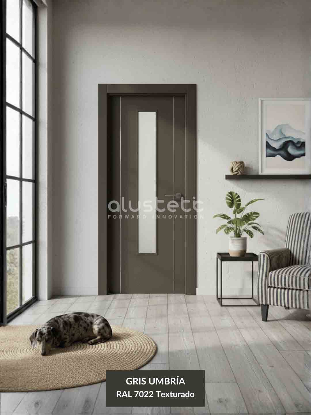 Puerta interior modelo Granada con vidrio