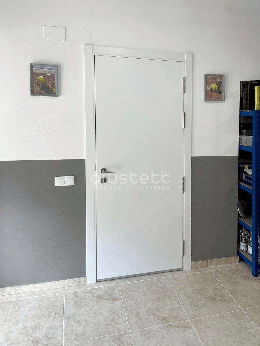 Puerta interior de aluminio moderna