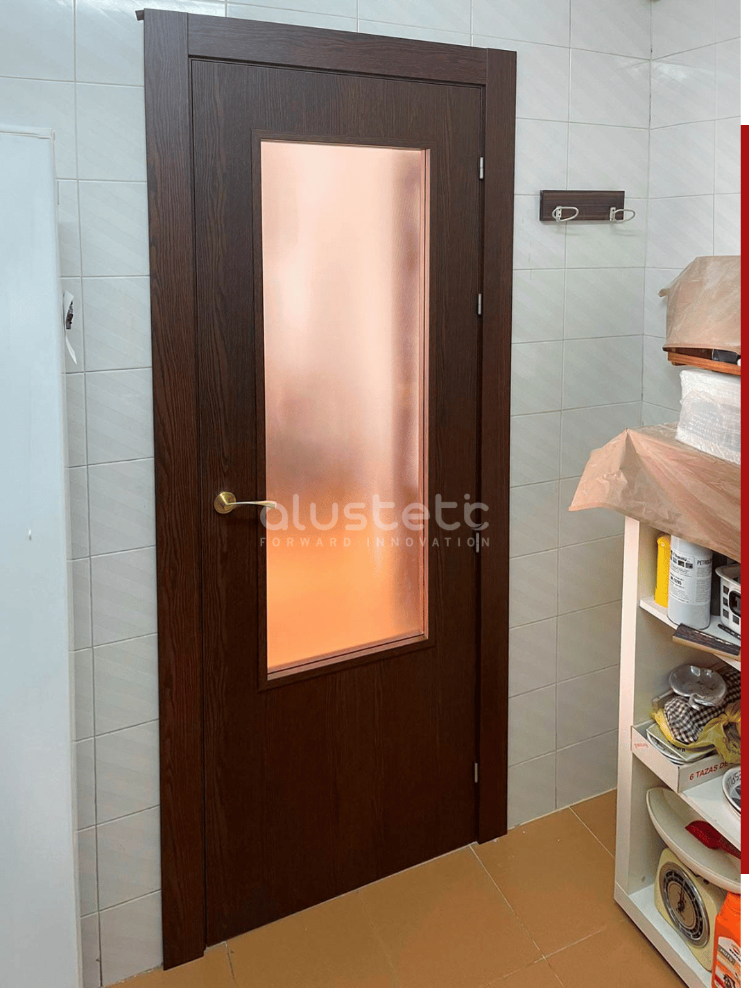 Puertas con vidrio de interior de aluminio