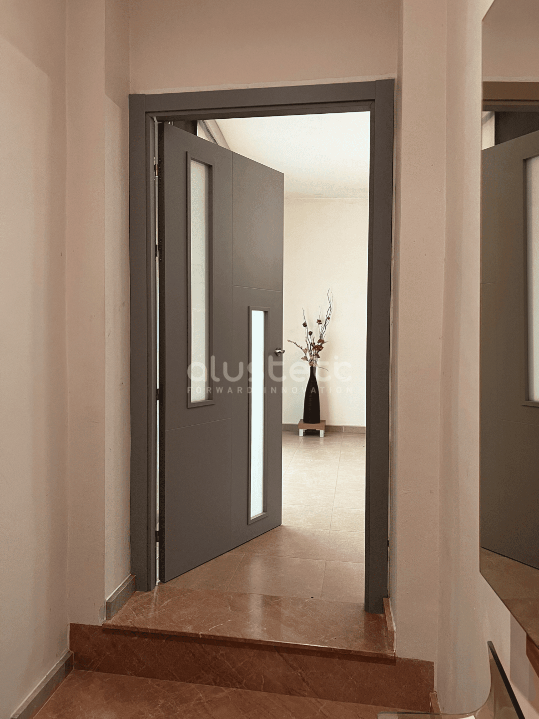 Puertas con diseño de interior de aluminio